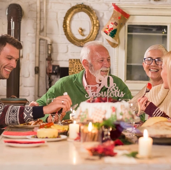Rose Gold "90 & Fabulous" Cake Topper - Picture 5 of 8